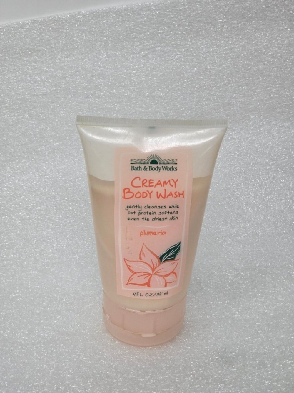 Bath & Body Works Creamy Body Wash Plumeria 4 Oz Gently Cleanses & Softens Skin